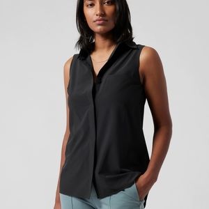 Athleta Urbanite Tank Sleeves Buttoned Front Women's Size XL